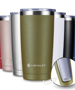LINFELDT Thermobecher Edelstahl 590ml 1H H Kalt Doppelwand Vakuum Grün