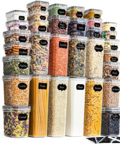 GoMaihe Luftdichte Vorratsdosen 32er Set | BPA-frei mit Etikett & Stift für Küche Mehl Zucker | GRS recycelt