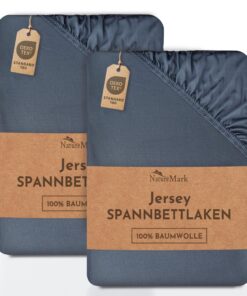 NatureMark Jersey-Spannbettlaken – 2er-Pack, 100% Baumwolle