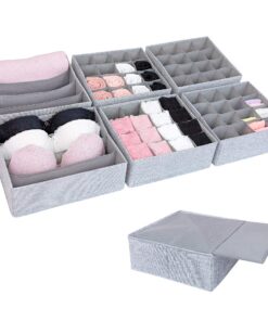 SIMPLE JOY® PAX100 Organizer für IKEA Kleiderschrank | Passgenau & Original | 6er Set mit Stabiler Boden für Socken, BHs