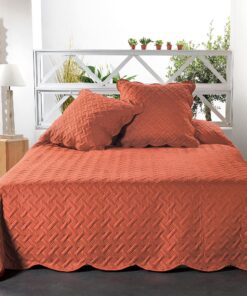 Linder Zeitgenössische Tagesdecke - Terrakotta Farbe, 250 x 260 cm, moderne Design Funktion