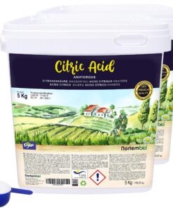 Nortembio Zitronensäure Reinigung 2 x 5 kg - Vielseitig im Haushalt - Ohne Gentechnik - Zertifiziert - Mit E-Book-Inklus