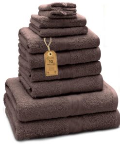 Green Mark Handtuch-Set Schokobraun – 100% Baumwolle – Familienversion – Relaxen im Bad & Andereйтungseinrichten – OEKO-