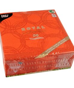 Papstar ROYAL Collection 50 Servietten 1/4-Falz 40 cm x 40 cm für Familie und Freunde zur Essenszeremonie und Geburtstag