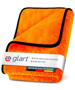 Glart 44WG Auto Trockentuch XXL 90x60 cm – Lackschonendes Trockentuch für Auto und Motorrad – Weich, Fusselfrei, Waschma
