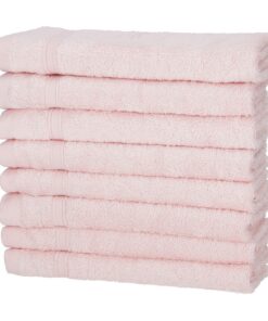 8er Gästetücher Rosé | Nachhaltige Premium Qualität | ÖKO-TEX Standard Zertifiziert | 50% Bambus & 50% Baumwolle | 450 g