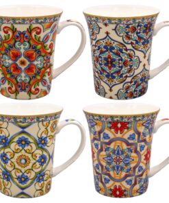 Der Leonardo Collection William Morris Lustre Toskana Tassen-Set für Küche und Zuhause: stilvolles Geschirrbecher-Set fü