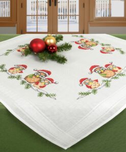 KAMACA Weihnachten Kreuzstich Stickpackung MD 80x80 cm zum Selbersticken mit Vorgesehener Stickvorlage