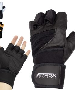 NetroxSports Krafttraining Handschuhe mit Handgelenkschutz für Herren & Damen - Fitness Handschuhe mit Gelenkbandage - S