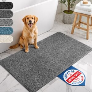 Bodenständig® Badematte Anthrazit – rutschfest & Waschbar – Hygienischer Duschvorleger 60x90 cm