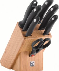 ZWILLING Style Messerblock - 8-teilig, Bambusblock, rostfreier Stahl, Schere und Wetzstab inklusive, Schwarz