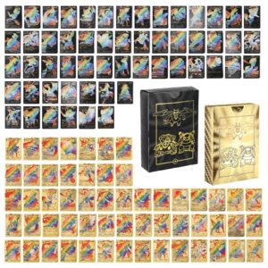 **110 PC Cartoon Karten Sammelkarte Set Schwarz Silber Gold Keine Duplikate** | **Seltene Cartoon Karten 110 PC Schwarz