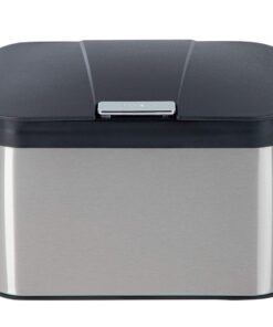 ONVAYA® Biomülleimer für die Küche | geruchsfrei & luftdicht | 4,3 Liter Edelstahl Silber