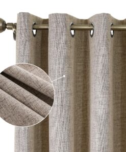 CUCRAF Vorhänge 100% Blickdicht Leinen Gardinen Thermovorhang Kälteschutz Schallschutz Wohnzimmer Schlafzimmer OEKO-TEX