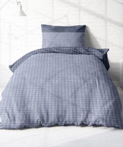 Träumschön Biber Bettwäsche Set 100% Baumwolle – Flauschig & Warm für Winter – Atmungsaktiv & Hautfreundlich – Blau – 2t