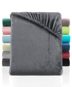BaSaTex Cashmere Touch Plüsch Premium Spannbettlaken - SUPER Soft Flauschiges Winter Spannbetttuch Nicky Teddy - wärmend