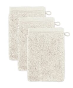 Möve Waschhandschuh Superwuschel – 100% Baumwolle · 15 x 20 cm · 3er Set (Nature)