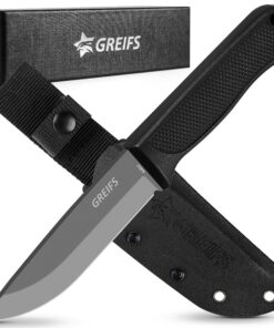 Outdoor-Messer G-Serie aus 440C Stahl mit Holster & Dangler | edles Survival Messer für Bushcraft Ausrüstung & Jagd & Sc