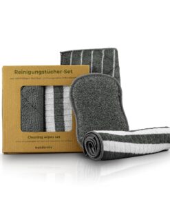 Wundermix Reinigungstücher Set Bambus & Mikrofaser 3 St. • Nachhaltige Bambus Putztücher • Reinigung Aller Oberflächen