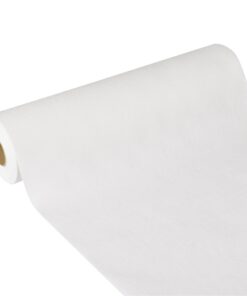 Papstar Tischläufer Stoffähnlich Vlies Weiss auf Rolle #85755