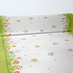 Insa Airlaid Tischläufer 40 cm x 24 m, stoffähnlich, praktische Einmal-Tischdecke für Hochzeit und Partys Frühling Somme
