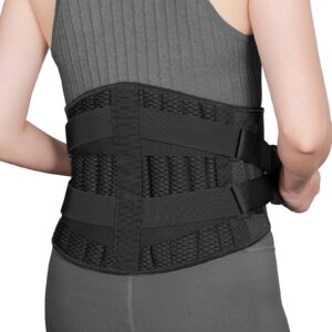 ABYON Rückenstützgürtel Orthopädisch, atmungsaktiv, für Schmerzen, Ischias, Bandscheibenvorfall, Skoliose - Herren & Dam