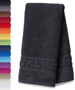 AR Line 2er Set Duschvorleger - Weich & Saugstark, 100% Baumwolle, Schwarz, 50 x 70 cm, Hochwertig und praktisch