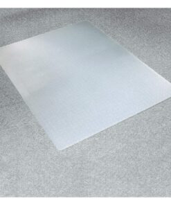 Marvelux ECO Bürostuhl mit Bodenschutzmatte für niederflorige Teppiche (bis 6mm) 73x117cm milchig-weiß, mit Ankernoppen,