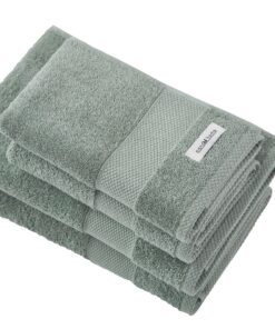 PandaHome Baumwolle Handtuch Set - Schnelltrocknend Weich & Saugstark 500 g/m² Grünes Set (2 Badetuch, 2 Handtücher)