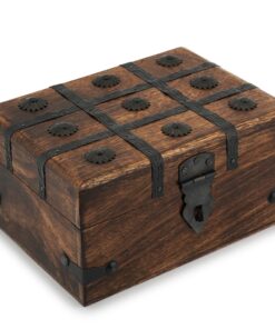 Handgefertigte Schatztruhe Ajuny Vintage Schmuckschatulle | Ajuny Vintage Schatztruhe Organisator für Andenken | Ajuny