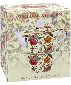 The Leonardo Collection William Kilburn Tea for One - Keramik-Teekanne und Tasse Set | Perfektes Geschenk für Zuhause u