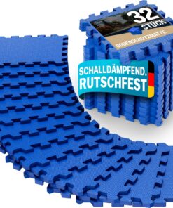 MONZANA® 32er Bodenschutzmatten 45x45 cm – rutschfest & wärmeisolierend EVA-Schaum, erweiterbare Unterlage für Pool & Fi