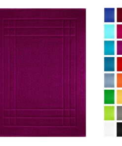 Lashuma Maschinenwaschbare Badezimmermatte 50x70 cm, Linz Violett - Orchidee