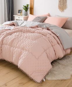 MOHAP Rosenegra Weiche Steppdecke 200x200cm, Mikrofaser Bettdecke,Ganjahresbedecke für Komfort und Wärme,Weiche Baumwoll