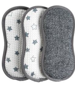 Kleeneze KL076472EU7 Star Scheuerschwämme, Anti-BAC-Schutz, doppelseitig, entfernt Flecken, Küche/Bad, maschinenwaschbar