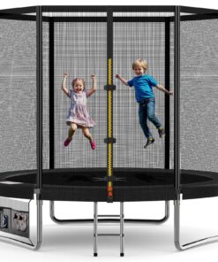 Devoko Trampolin Outdoor TÜV Rheinland GS-Zertifikat, Kinder Trampolin mit Sicherheitsnetz und Schuhnetz Devoko Trampoli