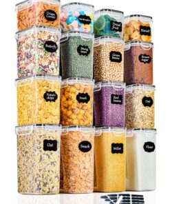 GoMaihe Vorratsdosen 16er Set – Luftdichte Aufbewahrungsboxen aus recycelbarem Kunststoff für Küche & Trockenlebensmitte