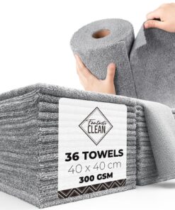 Fantasticlean XL Mikrofasertücher Extra Große für Haushalt und Auto - Ultra Saugfähig Grau Fantasticlean XL Mikrofaser