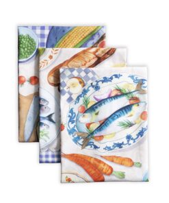 Maison d' Hermine Geschirrtuch 100% Baumwolle, 3er Set für Hotelqualität, Esszimmer, Küche, Partys - Schnell Trocknend,