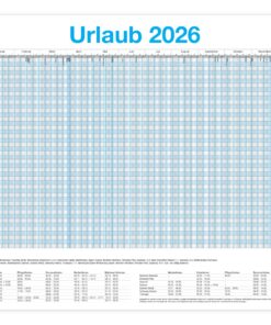 XXL Urlaubsplaner 2026 für/big bosses bis zu 45 Mitarbeiter - 13 Monate (DIN A1, 59,4 x 84,1 cm)