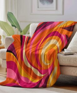 Kuscheldecke Flauschig Flanelldecke Weich Und Warme - Ideal Für Familie Und Baby, 150X200 cm, 3D Farbenfroher WirbelAls