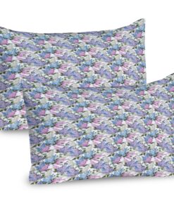 ABAKUHAUS Lila Kissenbezug für Saison Soulful Frühling im Land, Dekorativer Standard Gedruckter Kissenbezug 80x40 cm