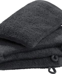 Erwin Müller Waschhandschuh-Set 4er-Pack | 100% Baumwolle – kuschelweich & saugstark