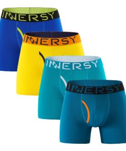 INNERSY Baumwoll Unterhosen für Männer Retroshorts 4er Pack | INNERSY Männer Baumwolle Unterhosen OEKO-TEX STANDARD 100
