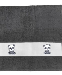 Handtuch Panda Comic Geschenk - Soft Graphite Baumwolle, 50x100cm, Perfect für Kinder und Fans