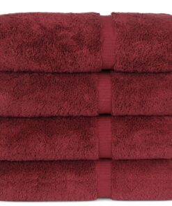 Hochwertige Turkish Linens Badetuch-Set – Hotel- und Spa-Qualität für Einrichtungen undSPA | Chakir Cranberry Baumwollb