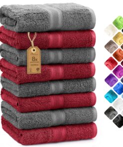 NatureMark Handtücher 8er Pack – 100% Baumwolle, 50 x 100 cm