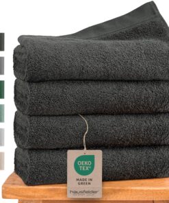 Hausfelder Handtuch Set 50x100 cm – Premium 500 g/m², 100% Baumwolle, Öko‑Tex zertifiziert, extra saugfähig & weich (Ant