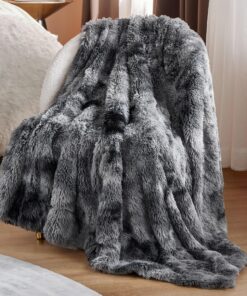 BEDSURE Warme Kuscheldecke - Flauschig Sherpa Decke, Wohlcottende Fellkopfdecke, Couchdecke, Grau, 150x200 cm OEKO-TEX S