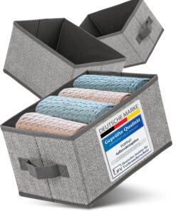 3er Set Kleine Aufbewahrungsbox - Faltbar und perfect für den Schubladenschrank - Organisation und Aufbewahrung von Unte